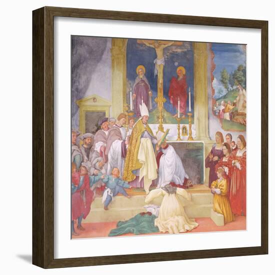 Clothing of Saint Brigida, 1524-Lorenzo Lotto-Framed Giclee Print