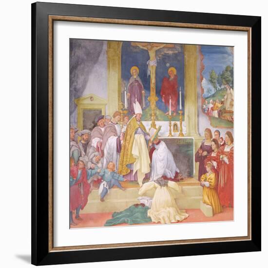 Clothing of Saint Brigida, 1524-Lorenzo Lotto-Framed Giclee Print