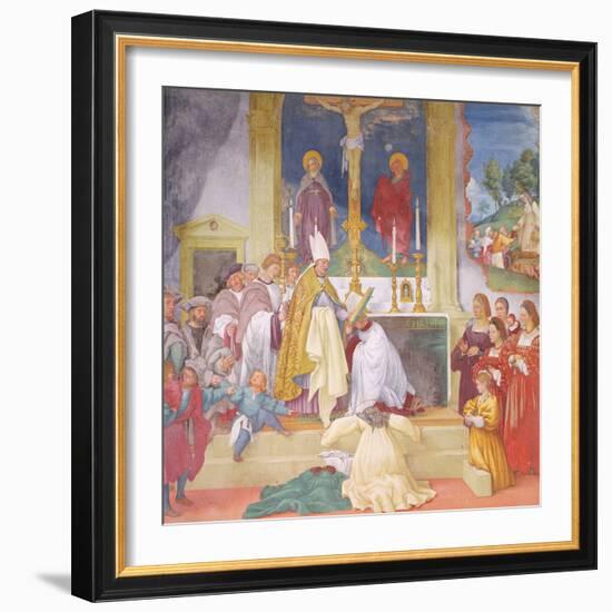 Clothing of Saint Brigida, 1524-Lorenzo Lotto-Framed Giclee Print