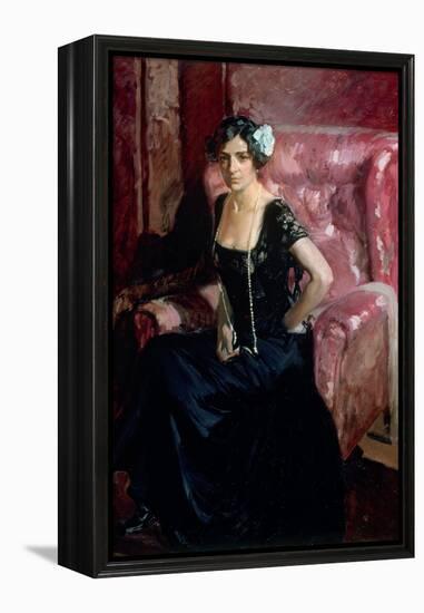 Clotilde in an Evening Dress-Joaquín Sorolla y Bastida-Framed Premier Image Canvas