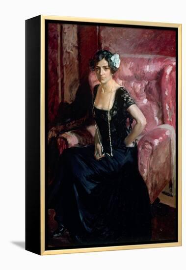 Clotilde in an Evening Dress-Joaquín Sorolla y Bastida-Framed Premier Image Canvas