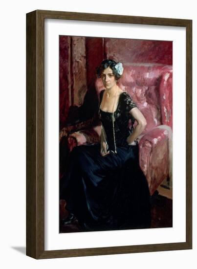 Clotilde in an Evening Dress-Joaquín Sorolla y Bastida-Framed Giclee Print