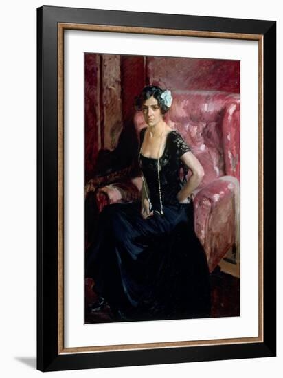 Clotilde in an Evening Dress-Joaquín Sorolla y Bastida-Framed Giclee Print