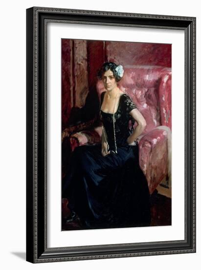 Clotilde in an Evening Dress-Joaquín Sorolla y Bastida-Framed Giclee Print