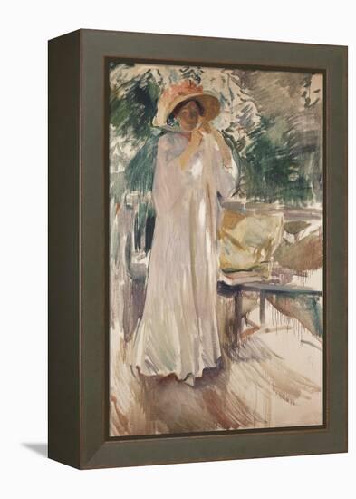 Clotilde in Her Garden, 1910-Joaquín Sorolla y Bastida-Framed Premier Image Canvas