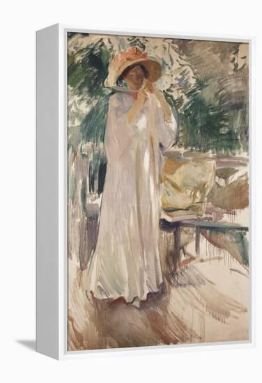 Clotilde in Her Garden, 1910-Joaquín Sorolla y Bastida-Framed Premier Image Canvas