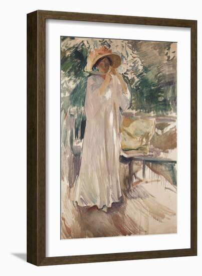 Clotilde in Her Garden, 1910-Joaquín Sorolla y Bastida-Framed Giclee Print