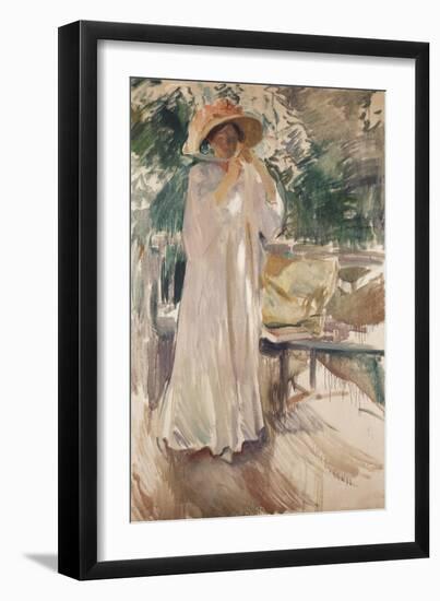 Clotilde in Her Garden, 1910-Joaquín Sorolla y Bastida-Framed Giclee Print