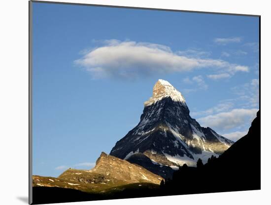 Cloud Above the Matterhorn, Zermatt, Valais, Swiss Alps, Switzerland, Europe-Hans Peter Merten-Mounted Photographic Print