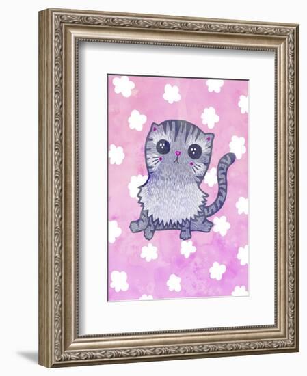 Cloud Cat-My Zoetrope-Framed Art Print