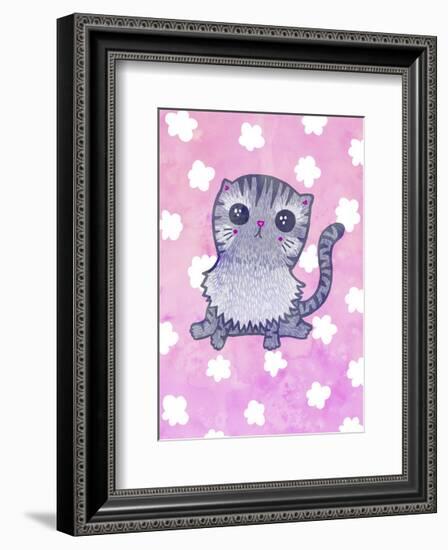 Cloud Cat-My Zoetrope-Framed Art Print