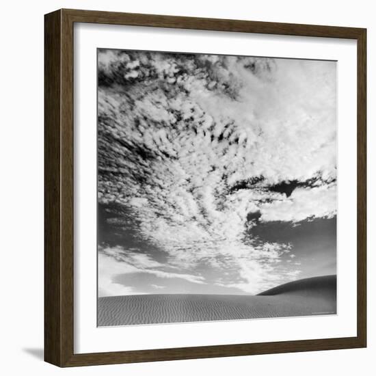 Cloud Covered Open Sky over Desert Landscape-Andreas Feininger-Framed Photographic Print