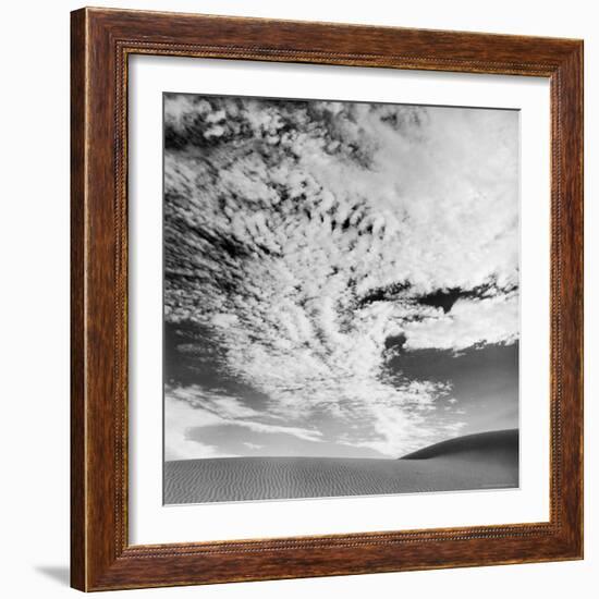 Cloud Covered Open Sky over Desert Landscape-Andreas Feininger-Framed Photographic Print