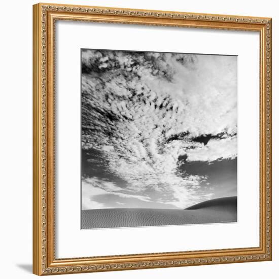 Cloud Covered Open Sky over Desert Landscape-Andreas Feininger-Framed Photographic Print