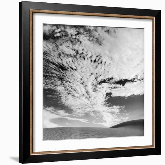 Cloud Covered Open Sky over Desert Landscape-Andreas Feininger-Framed Photographic Print