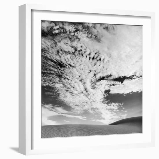 Cloud Covered Open Sky over Desert Landscape-Andreas Feininger-Framed Photographic Print