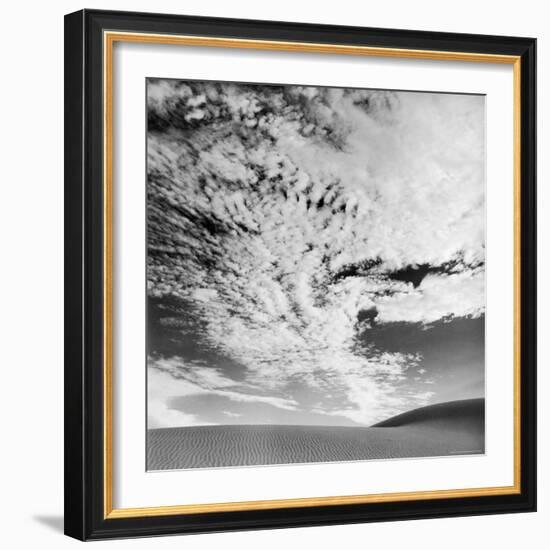 Cloud Covered Open Sky over Desert Landscape-Andreas Feininger-Framed Photographic Print