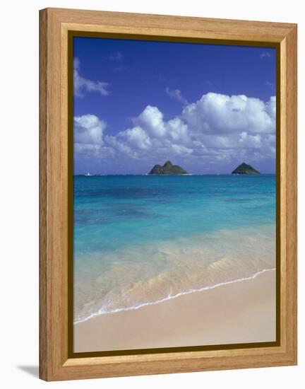 Cloud Filled Sky Over Blue Sea, Lanikai, Oahu, HI-Mitch Diamond-Framed Premier Image Canvas