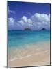 Cloud Filled Sky Over Blue Sea, Lanikai, Oahu, HI-Mitch Diamond-Mounted Photographic Print