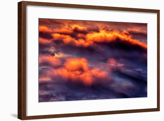 Cloud Fire Abstract Fluffy Nature Detail Red-Vincent James-Framed Photographic Print