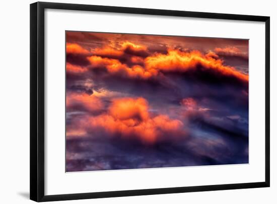 Cloud Fire Abstract Fluffy Nature Detail Red-Vincent James-Framed Photographic Print