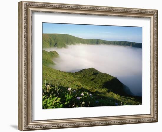 Cloud in Crater, Caldeira, Faial, Azores, Portugal, Europe-Ken Gillham-Framed Photographic Print