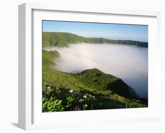 Cloud in Crater, Caldeira, Faial, Azores, Portugal, Europe-Ken Gillham-Framed Photographic Print