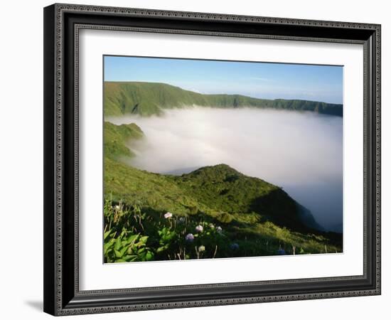 Cloud in Crater, Caldeira, Faial, Azores, Portugal, Europe-Ken Gillham-Framed Photographic Print