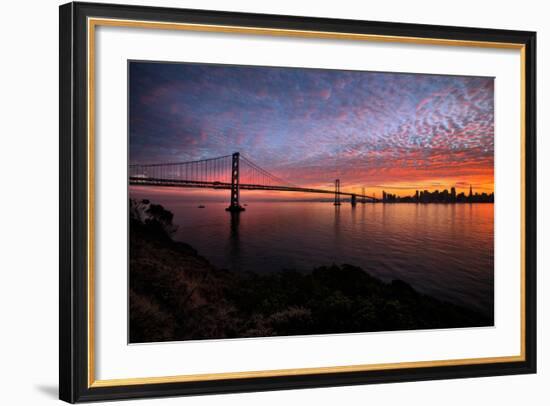 Cloud Magic at Sunset Over San Francisco, Bay Bridge, Treasure Island-Vincent James-Framed Photographic Print