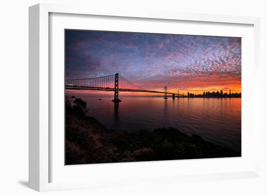 Cloud Magic at Sunset Over San Francisco, Bay Bridge, Treasure Island-Vincent James-Framed Photographic Print