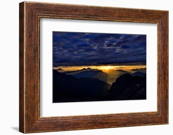 Cloud Mood Above the Dolomites-Stefan Sassenrath-Framed Photographic Print