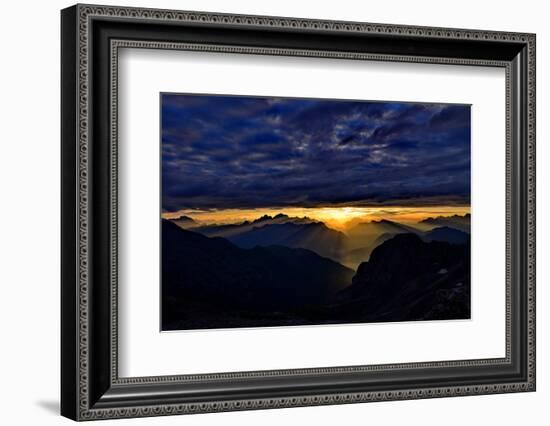 Cloud Mood Above the Dolomites-Stefan Sassenrath-Framed Photographic Print