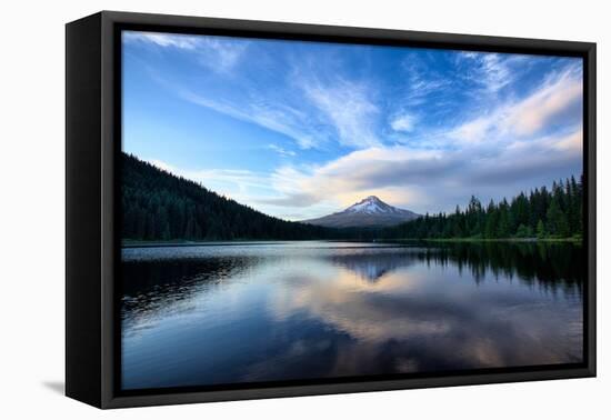 Cloud Peace, Trillium Lake Reflection, Summer Mount Hood Oregon-Vincent James-Framed Premier Image Canvas