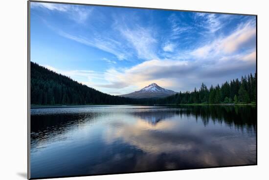 Cloud Peace, Trillium Lake Reflection, Summer Mount Hood Oregon-Vincent James-Mounted Photographic Print