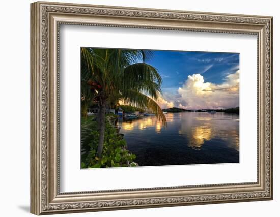 Cloud Reflection, La Parguera, Puerto Rico-George Oze-Framed Photographic Print