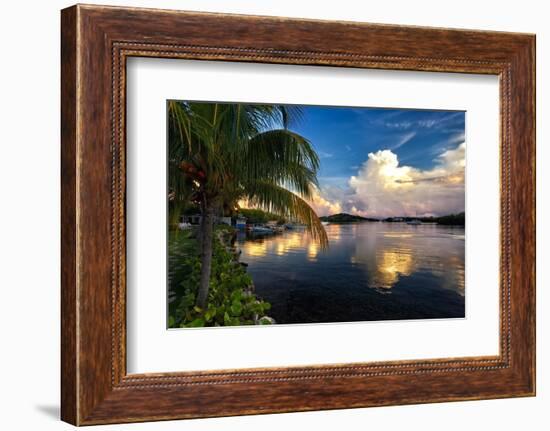Cloud Reflection, La Parguera, Puerto Rico-George Oze-Framed Photographic Print