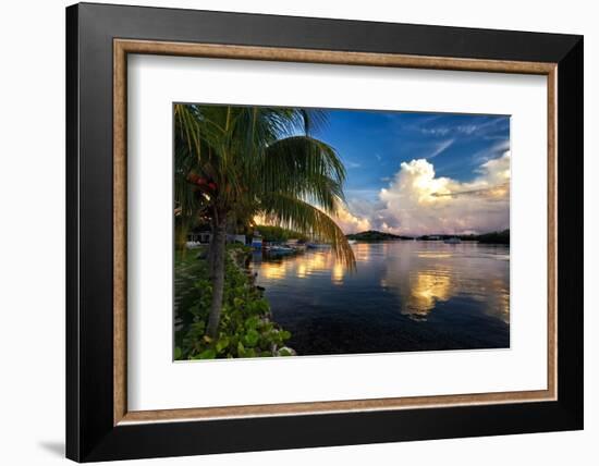 Cloud Reflection, La Parguera, Puerto Rico-George Oze-Framed Photographic Print