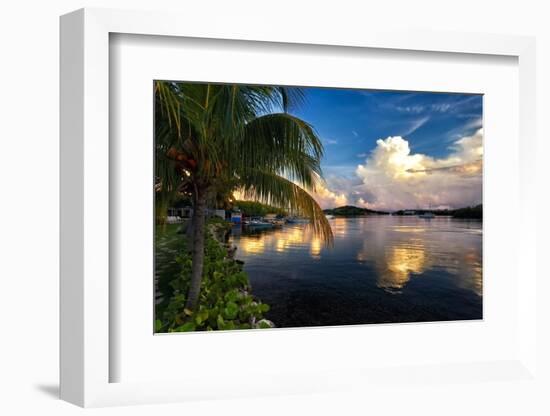 Cloud Reflection, La Parguera, Puerto Rico-George Oze-Framed Photographic Print