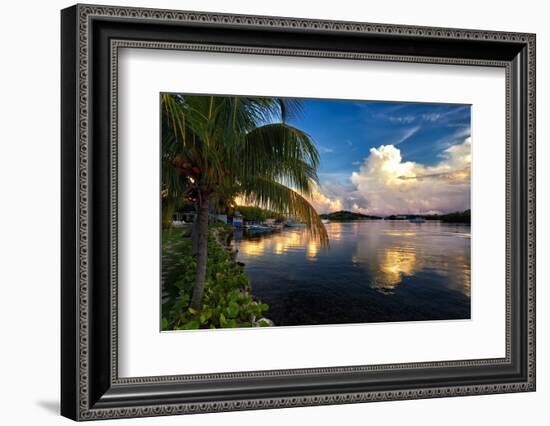 Cloud Reflection, La Parguera, Puerto Rico-George Oze-Framed Photographic Print