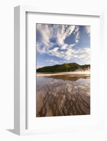 Cloud reflections over chemical Sediments. Yellowstone National Park, Wyoming.-Tom Norring-Framed Photographic Print