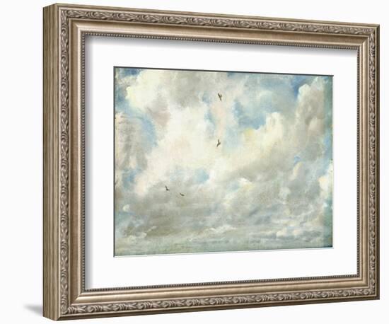 Cloud Study, 1821 (Oil on Paper Laid Down on Board)-John Constable-Framed Premium Giclee Print