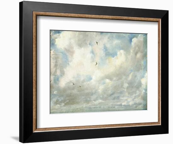 Cloud Study, 1821 (Oil on Paper Laid Down on Board)-John Constable-Framed Premium Giclee Print