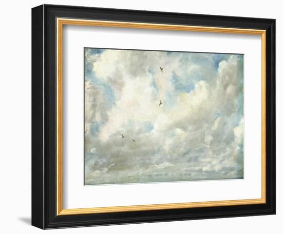 Cloud Study, 1821 (Oil on Paper Laid Down on Board)-John Constable-Framed Premium Giclee Print