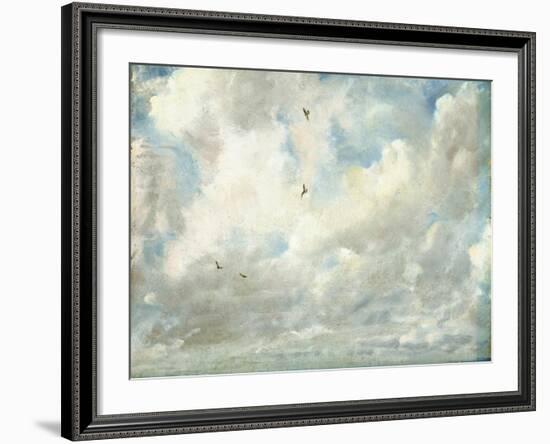 Cloud Study, 1821 (Oil on Paper Laid Down on Board)-John Constable-Framed Giclee Print