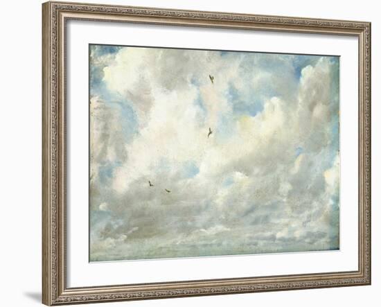 Cloud Study, 1821 (Oil on Paper Laid Down on Board)-John Constable-Framed Giclee Print