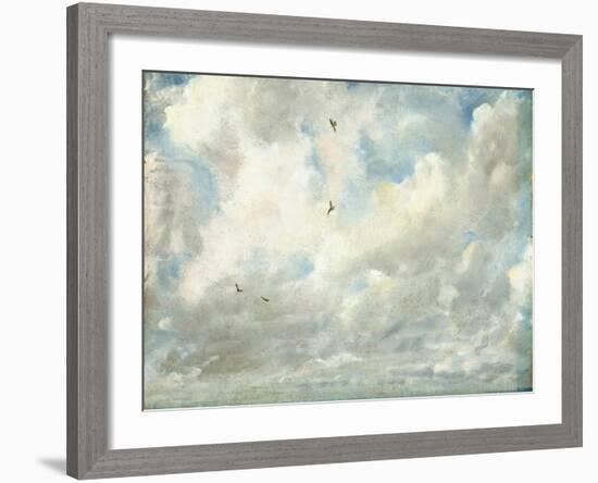 Cloud Study, 1821 (Oil on Paper Laid Down on Board)-John Constable-Framed Giclee Print