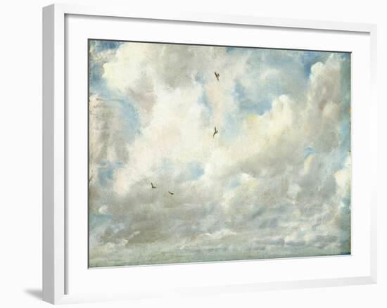 Cloud Study, 1821 (Oil on Paper Laid Down on Board)-John Constable-Framed Giclee Print