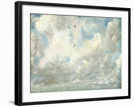 Cloud Study, 1821 (Oil on Paper Laid Down on Board)-John Constable-Framed Giclee Print