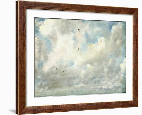 Cloud Study, 1821 (Oil on Paper Laid Down on Board)-John Constable-Framed Giclee Print