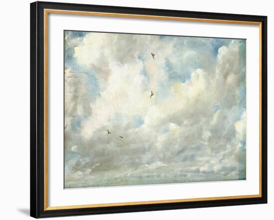 Cloud Study, 1821 (Oil on Paper Laid Down on Board)-John Constable-Framed Giclee Print